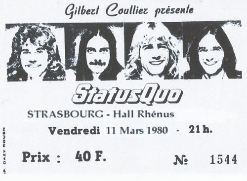 Billet du concert de Strasbourg, annulé